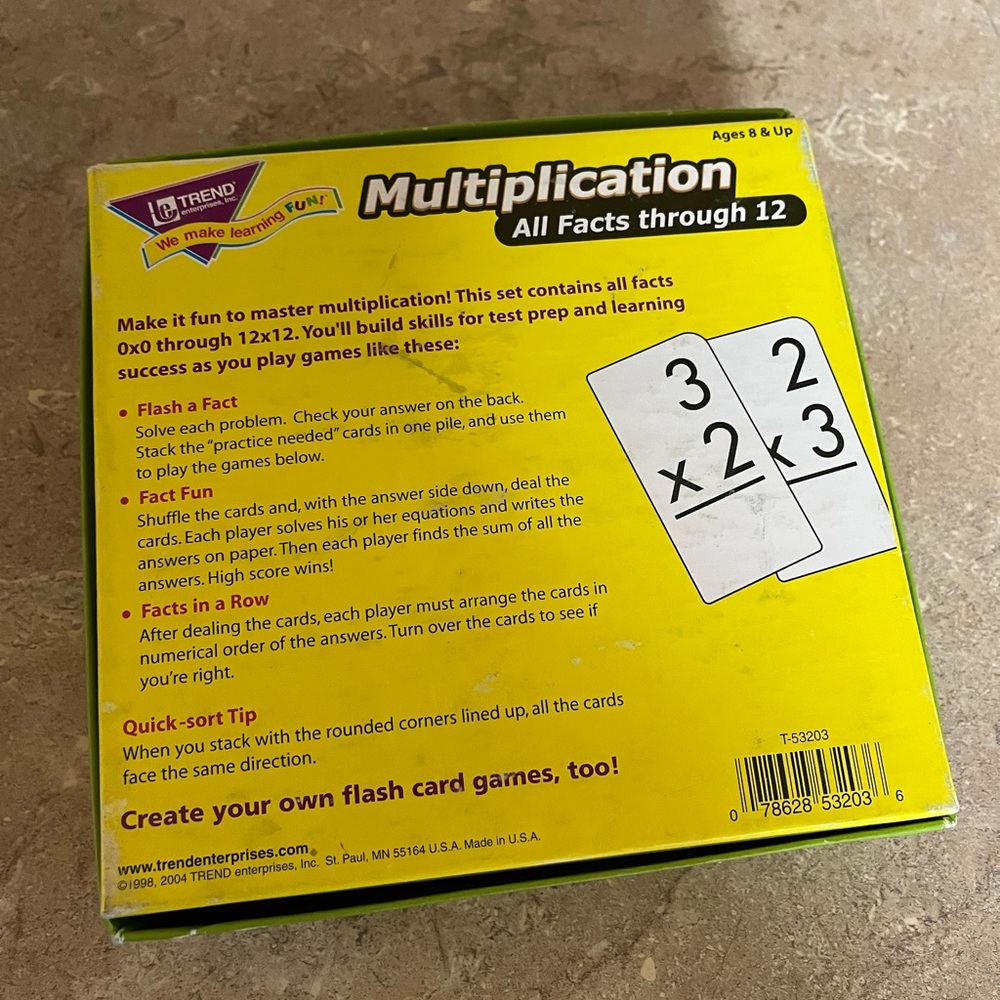 TREND Multiplication Flash Cards - Picture 3 of 3